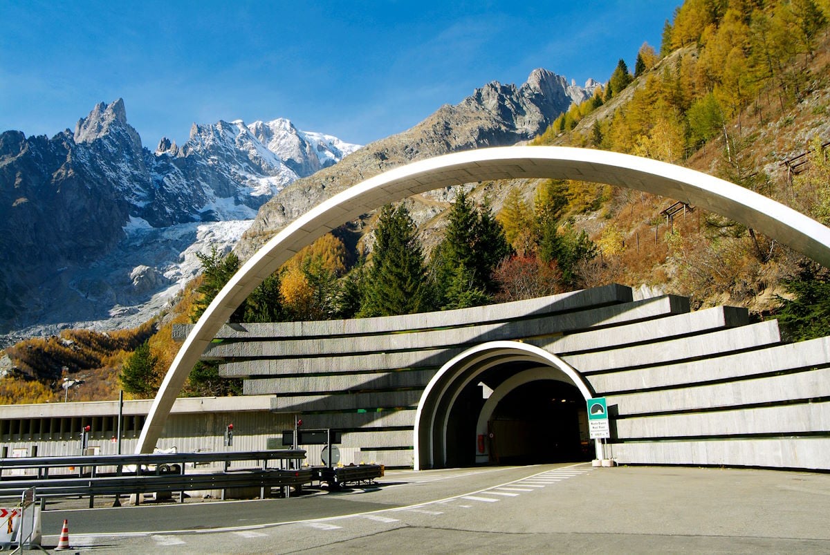 Mont-Blanc-Tunnel Einfahrt Mont-Blanc-Tunnel Einfahrt