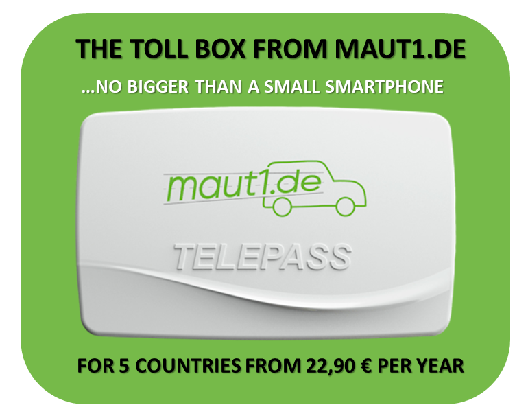 The toll box from maut1.de - 5 countries from €22.90 per year