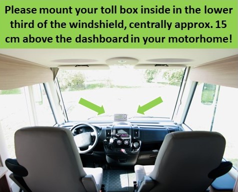 Mounting toll box for motorhomes