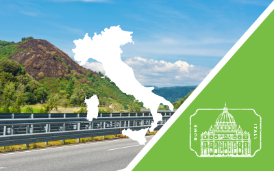 Bild Autobahn und Landkarte Italien Bild Autobahn und Landkarte Italien